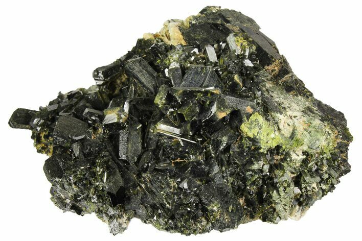 Epidote Crystal Cluster on Actinolite - Pakistan #164847